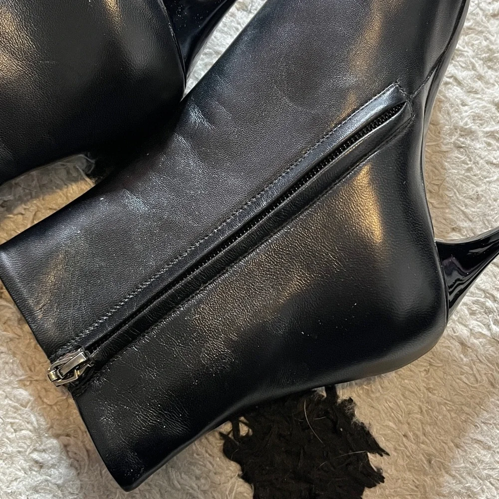 Saint Laurent size 37 Lexi 90 Zip Bootie gorgeous black ankle booties - Picture 10 of 14